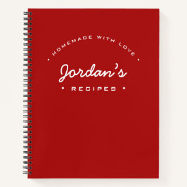 Nome Personalizado Branco Vermelho Homemade com Re