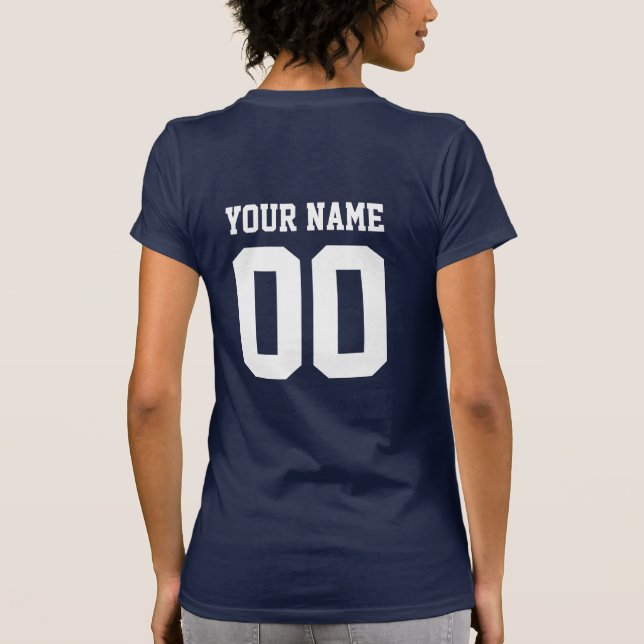 Nome personalizado Camisa de futebol feminino (Verso)