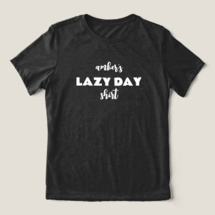 Nome Personalizado Camisa do Dia Preguiçoso