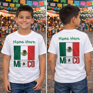 Nome Personalizado Camisa Menino Desenho Bandeira
