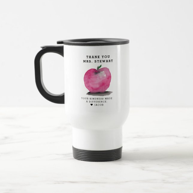 Nome Personalizado Caneca de Viagem Agradecimento  (Esquerda)