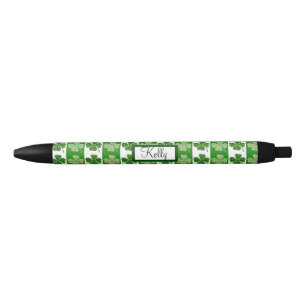 Nome Personalizado Caneta de Clover Verde Irlandês