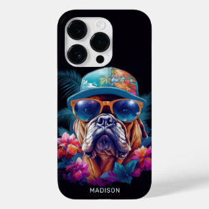 Nome Personalizado Cão de Férias Tropicais