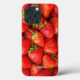 Nome Personalizado capas de telefone Strawberry