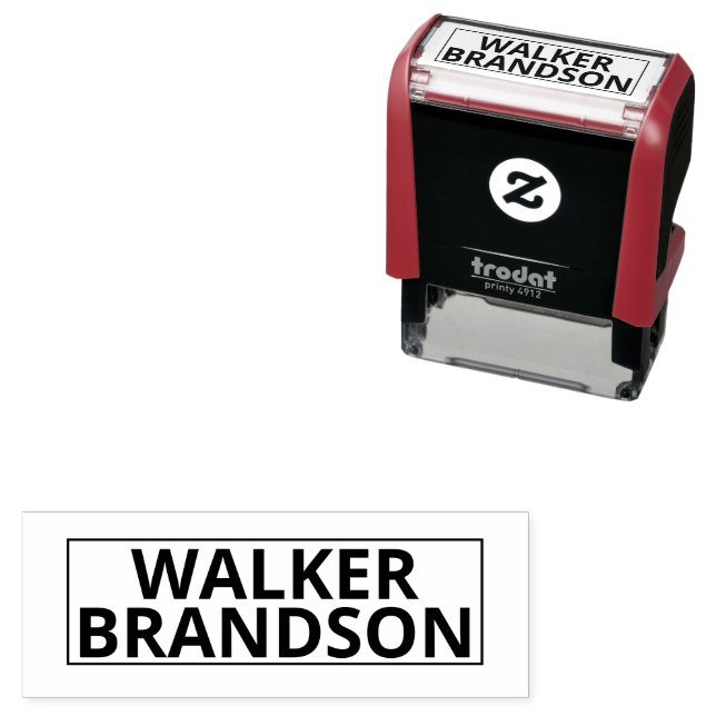 Nome Personalizado Carimbo de Borracha com Borda ( (In Situ)