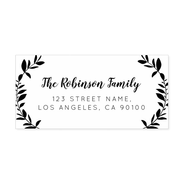 NOME PERSONALIZADO | Carimbo do endereço de retorn (Design)