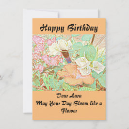 Nome Personalizado Cartão de Aniversário de Pêsseg