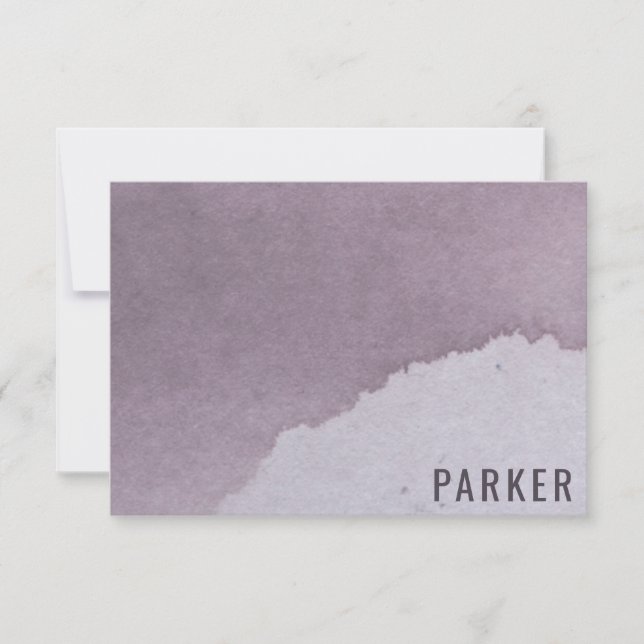 Nome Personalizado Cartões de agradecimentos Purpl (Frente)