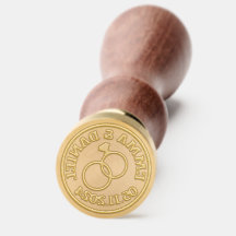 Nome Personalizado Cera Solid Brass Ring Stamper