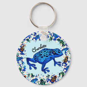 Nome Personalizado Chaveiro de Sapo de da Floresta