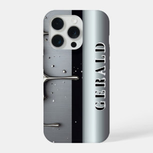 ✨ Nome Personalizado Chrome Flow Líquido Prata Met