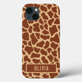 Nome Personalizado Clássico Girafa Animal Print Pa