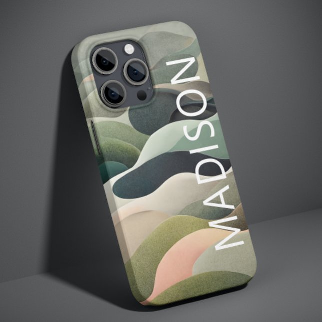 Nome Personalizado com Padrão Abstrato Moderno Ond (Criador carregado)