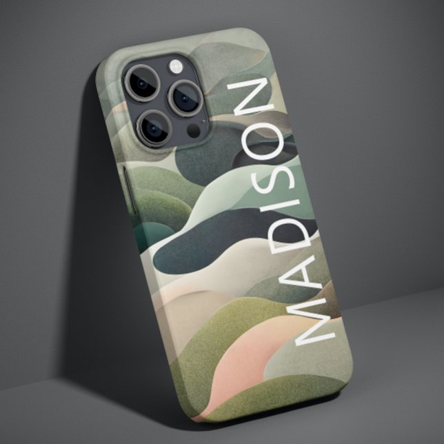 Nome Personalizado com Padrão Abstrato Moderno Ond (Criador carregado)