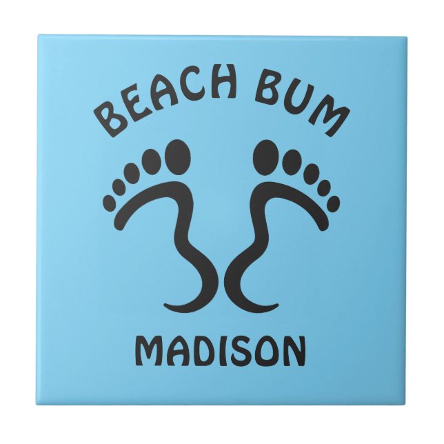 Nome Personalizado & Cor Beach Bum (Frente)
