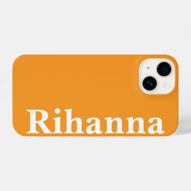 Nome Personalizado Cor Laranja Simples Mínima Simp (Verso Horizontal)