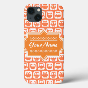 Nome Personalizado Coruja Laranja N1