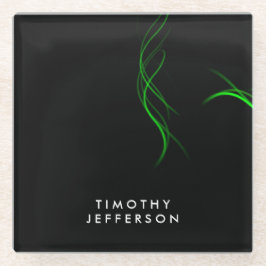 Nome personalizado Curvas verdes negras legantes m