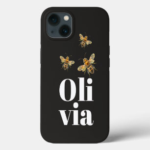 Nome Personalizado da Abelha na moda Preta