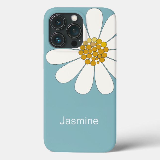 Nome Personalizado da Daisy Flower Branca (Verso)