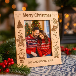 Nome Personalizado da Família Feliz Feriado de Nat