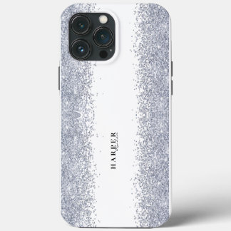 Nome Personalizado da Glitter do Elegante Silver