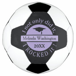 Nome personalizado da graduação e bola de futebol