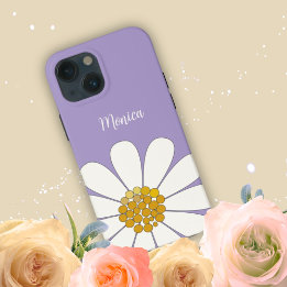 Nome Personalizado da lavanda White Modern Daisn D