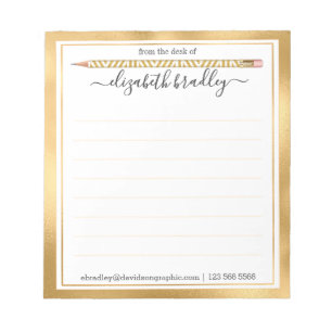 Nome Personalizado   Da Mesa Do Bloco De Notas