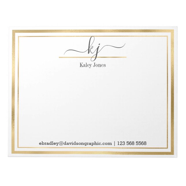 Nome Personalizado | Da Mesa Do Bloco De Notas (Frente)