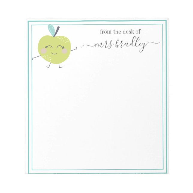 Nome Personalizado | Da Mesa Do Bloco De Notas (Frente)