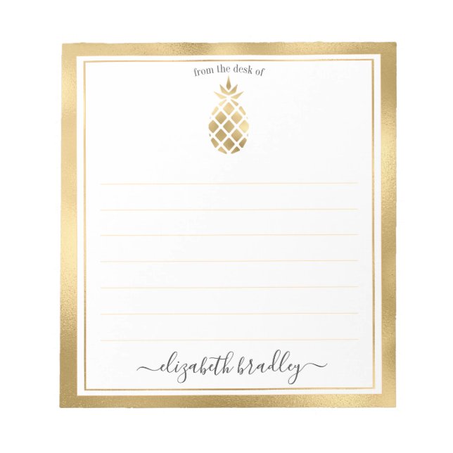 Nome Personalizado | Da Mesa Do Bloco De Notas (Frente)