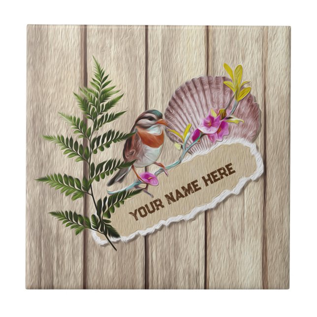 Nome Personalizado da Pintura de Óleo de Madeira T (Frente)