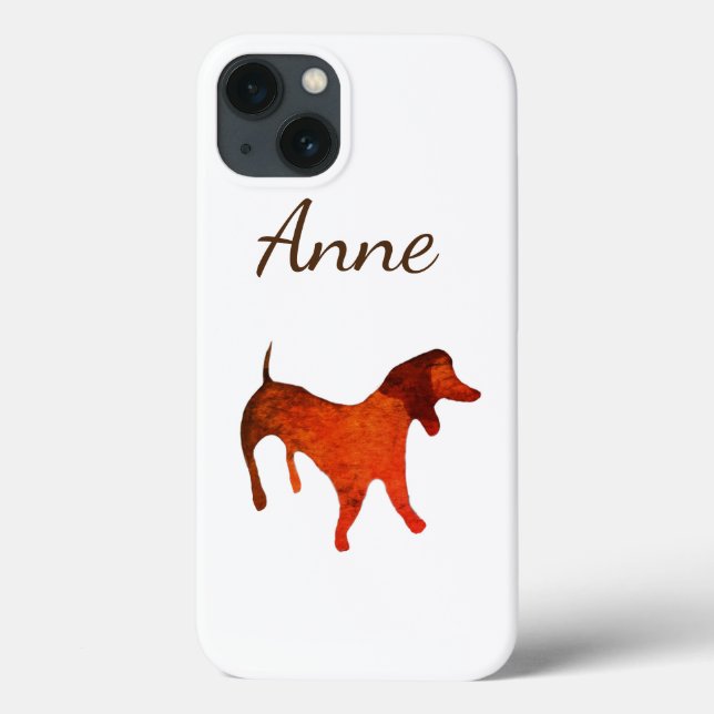 Nome personalizado Dachshund dama dog (Verso)