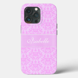 Nome personalizado damask lilac rosa