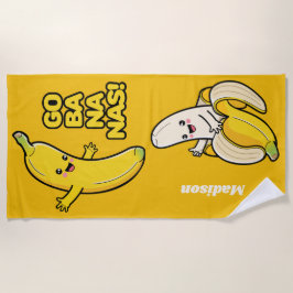 Nome personalizado das bananas frescas toalha de p