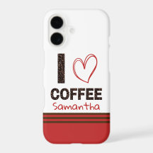 Nome Personalizado de Amante de Café Arte de Grão 