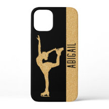 Nome personalizado de brilho dourado "Patinação de