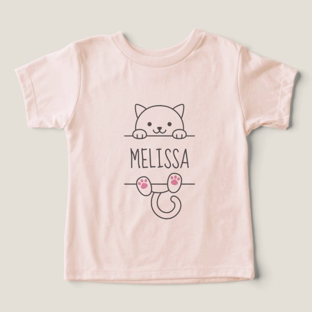 Nome Personalizado de Cat Branca (Design frontal)