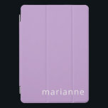 Nome Personalizado de Cor Sólida Púrpura Lilac Cut<br><div class="desc">Cobrir iPad Pro com Cor Sólida Lilac Roxo Cute</div>