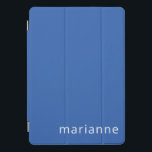Nome Personalizado de Cor Sólido Azul-Cinto<br><div class="desc">Cobrir iPad Pro de Nome Personalizado de Cor Sólida Azul de Cobalto Cómulo</div>