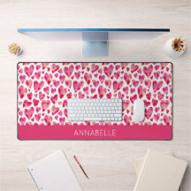 Nome Personalizado de Coração Rosa-Quente