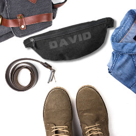 Nome Personalizado De Couro Preto Elegante