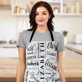 Nome Personalizado de Elizabeth Black White