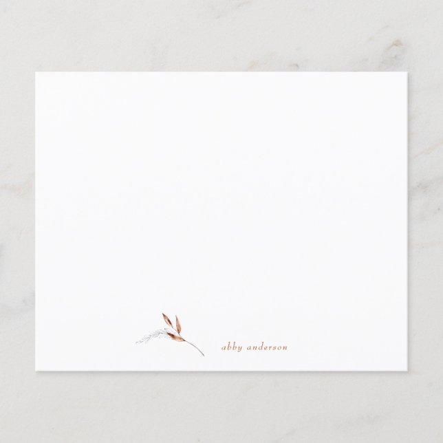 Nome Personalizado de Folha Minimalista de Queda S (Frente)