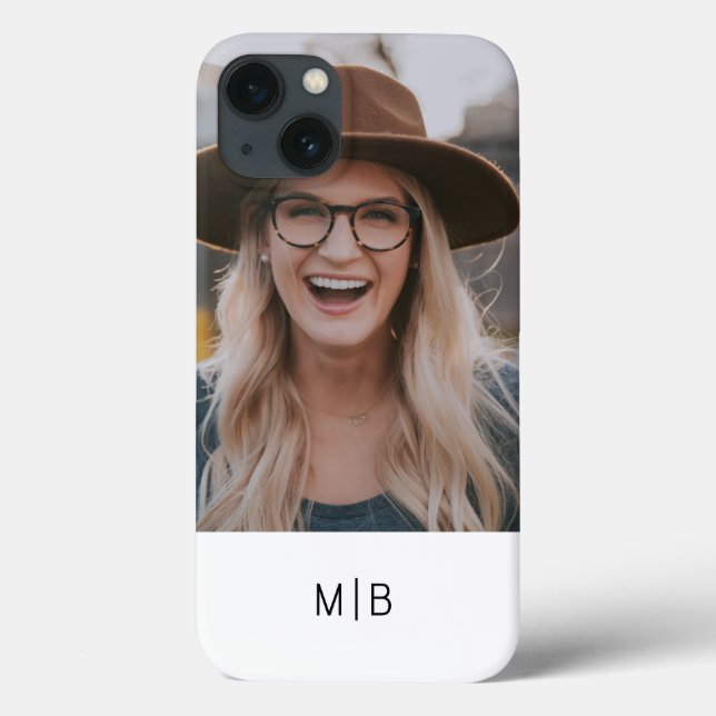 Nome Personalizado de Foto Monograma Simples Moder (Verso)