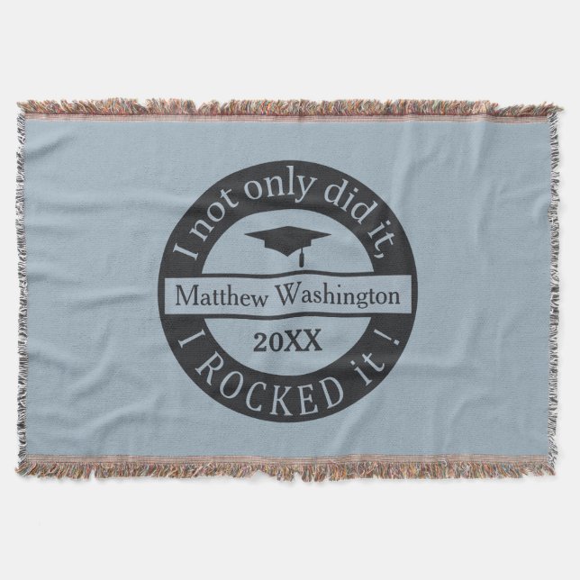 Nome personalizado de graduação e cobertor de lanç (Frente)