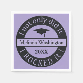 Nome personalizado de graduação e guardanapos de p