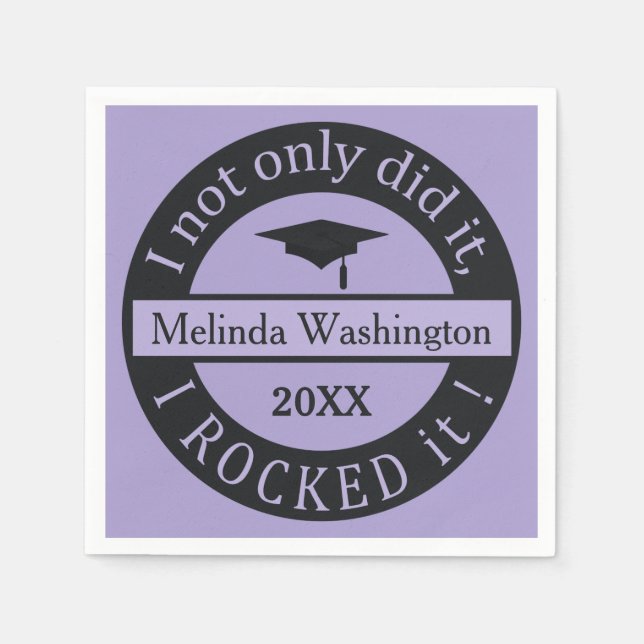 Nome personalizado de graduação e guardanapos de p (Frente)