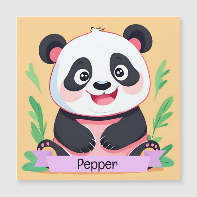 Nome Personalizado de Panda de Bebê (Frente)